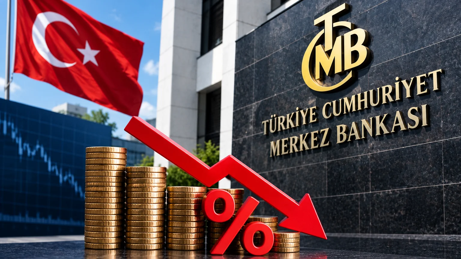 Merkez Bankası Politika Faizini Yüzde 36’ya İndirdi
