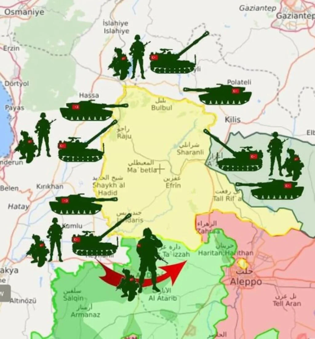 TSK, Afrin'de PYD Mevzilerini Vurmaya Başladı!