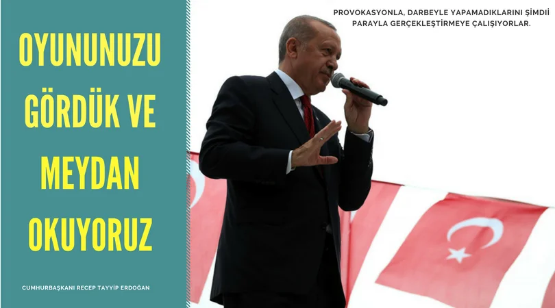 Cumhurbaşkanı Erdoğan: Oyununuzu gördük ve meydan okuyoruz