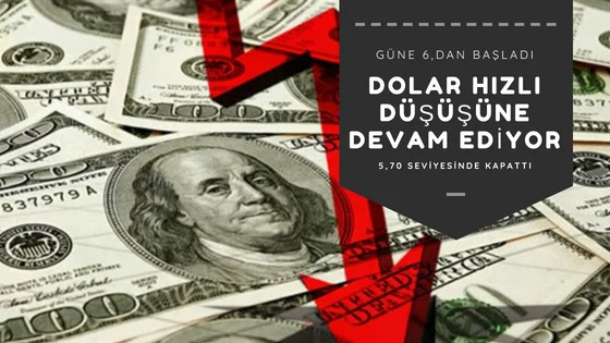 Dolar düşüşe devam ediyor