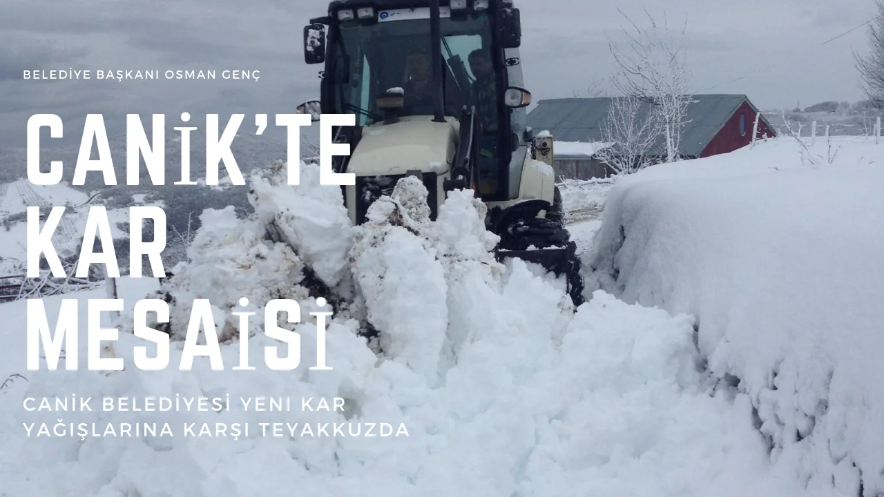 Canik'te kar mesaisi