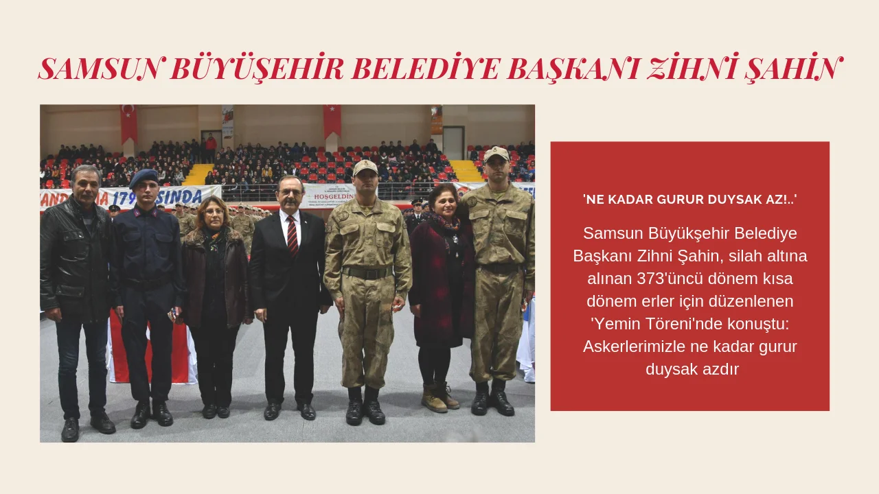 Başkan Zihni Şahin, Yemin Töreni'nde