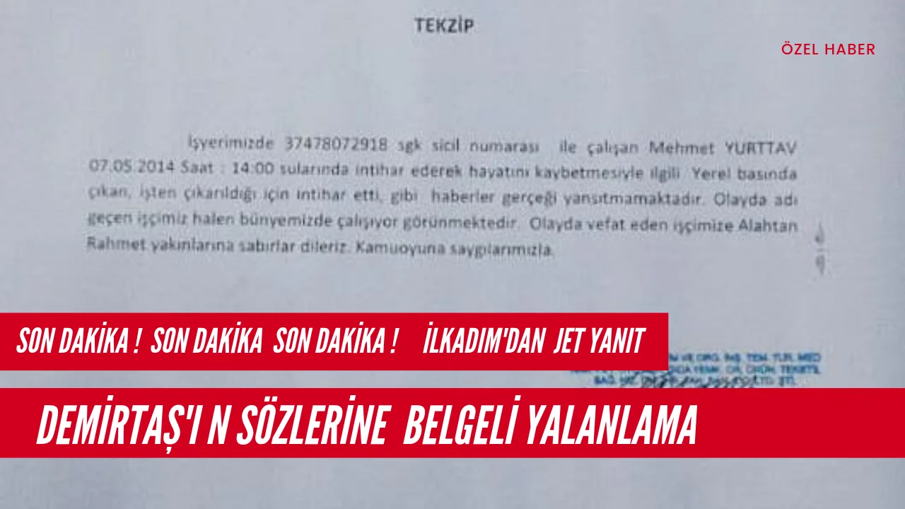 Erdoğan TOK'tan Demirtaş'a Belgeli Yalanlama