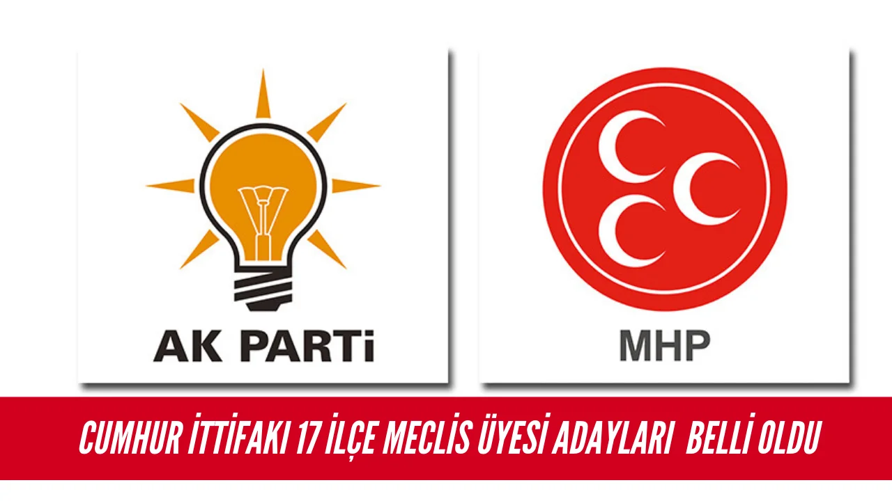 Cumhur İttifakı Samsun 17 ilçe Meclis Üyesi Aday  listesi