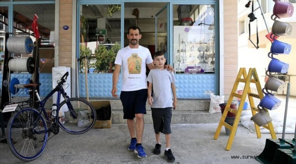 Baba ile oğlunun 'hayat koşusu' devam ediyor