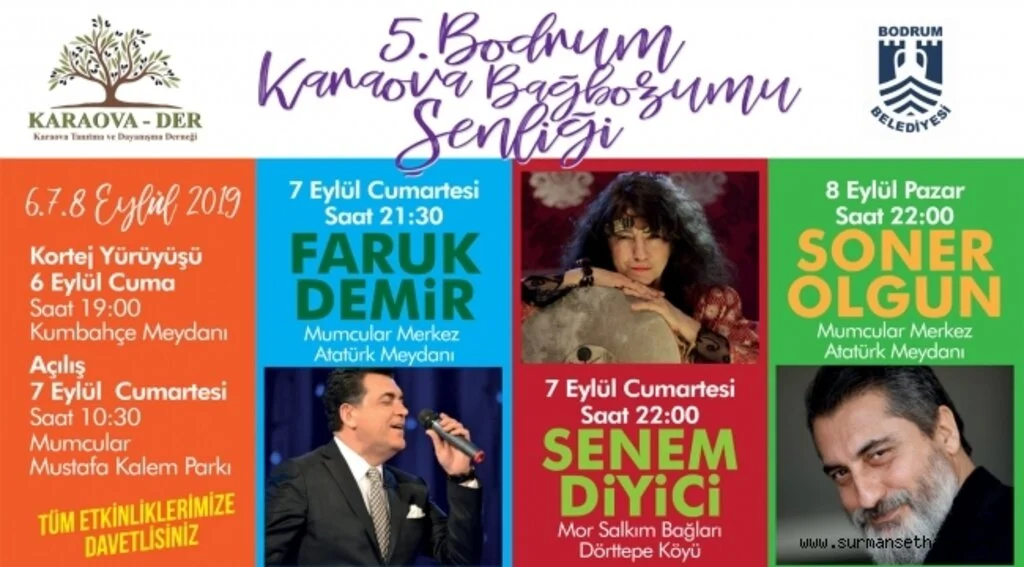 5. BODRUM KARAOVA BAĞ BOZUMU ŞENLİĞİ BAŞLIYOR