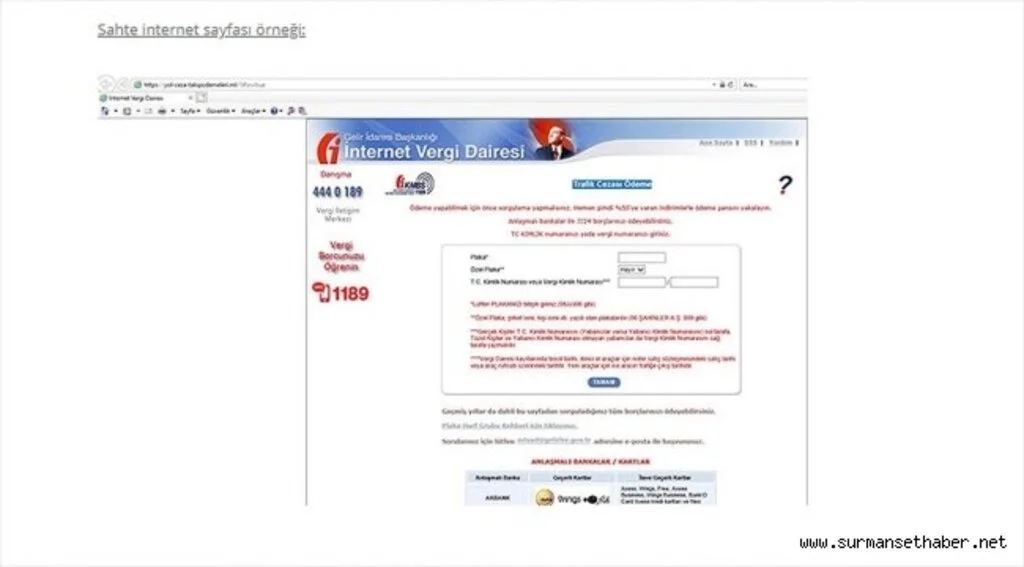 Sahte trafik cezası uyarısı