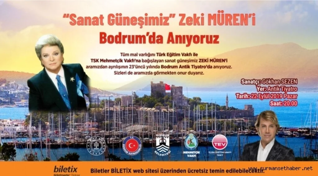 “SANAT GÜNEŞİ” ZEKİ MÜREN VEFATININ 23’ÜNCÜ YIL DÖNÜMÜNDE BODRUM’DA ANILACAK