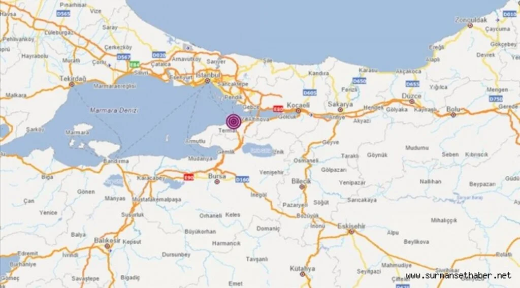 Marmara Denizi'nde 4,0 büyüklüğü deprem