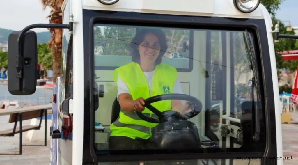 Bodrum'un Temizlik İşleri Kadın Şoföre Emanet