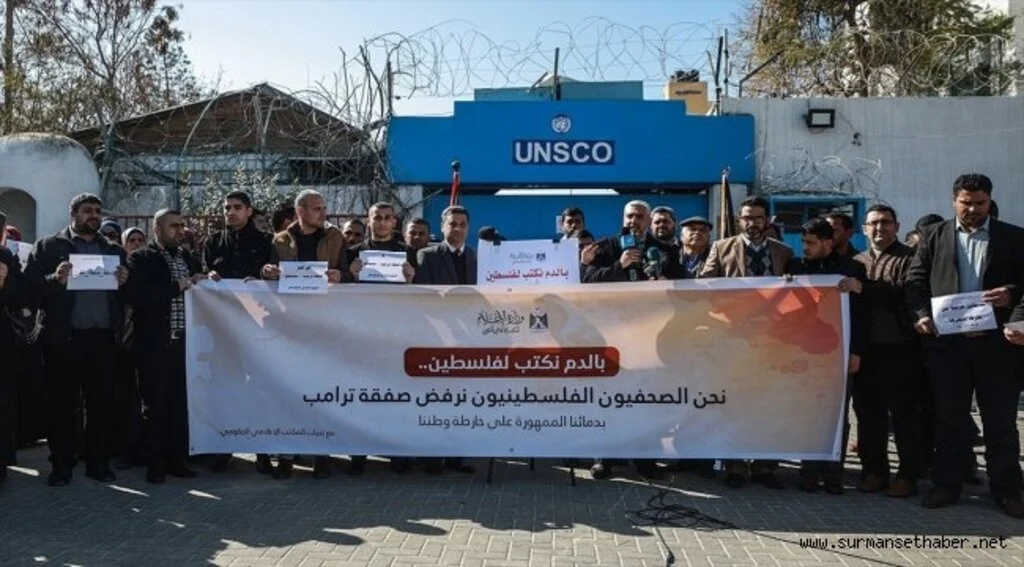 Gazze'de ABD'nin sözde barış planı protesto edildi