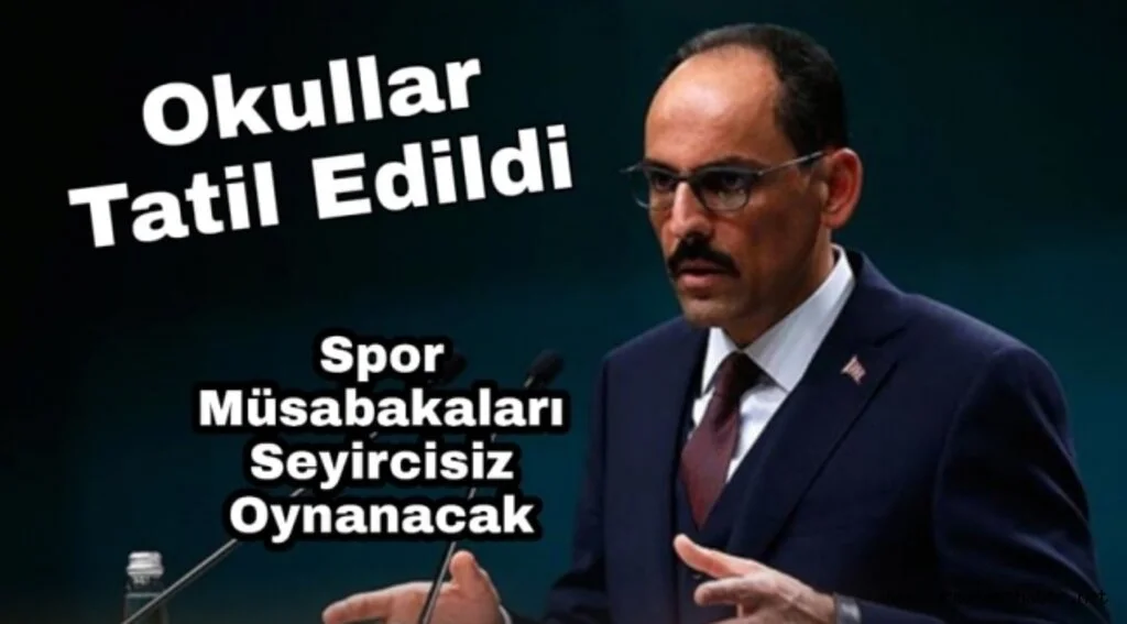 Cumhurbaşkanı Sözcüsü İbrahim Kalın, Koronavirüs Tedbirlerini Açıldı