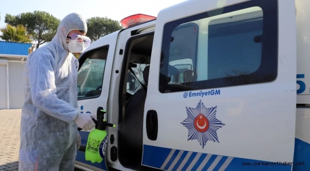 Büyükşehir Belediyesi Tüm Emniyet Araçları Dezenfekte Edildi
