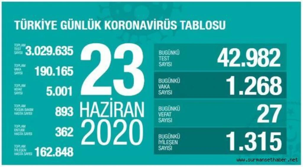 Son 24 Saatte 1315 Kişi İyileşti 