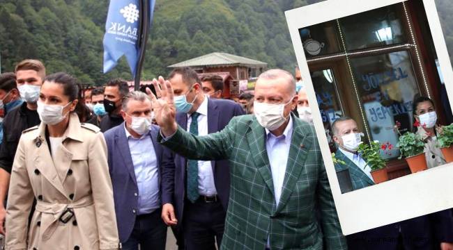 Cumhurbaşkanı Erdoğan ve Çiğdem Karaaslan Rize'de İncelemelerde Bulundu.