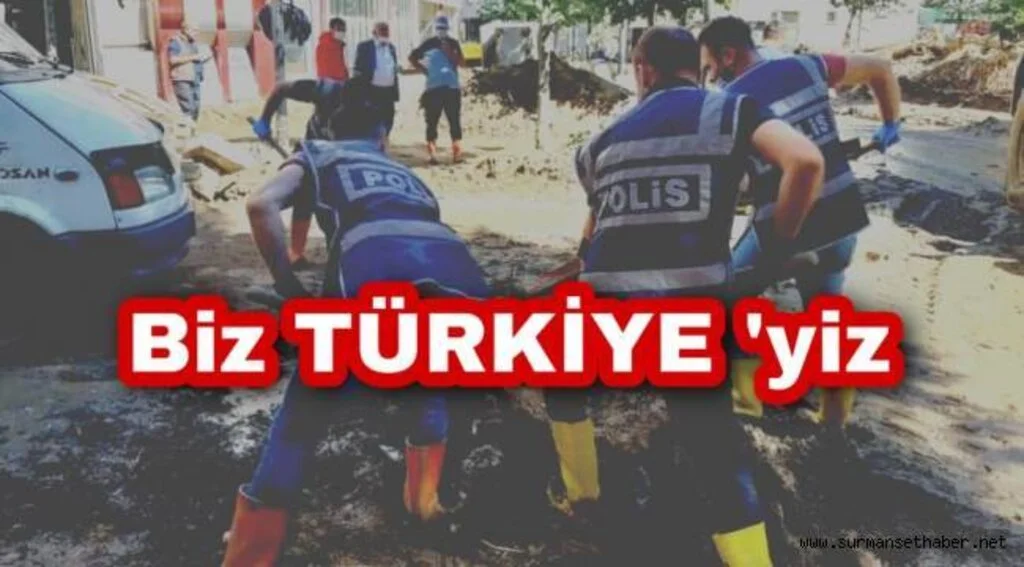 Giresun'da Polisler Küreklerle Vatandaşın Yardımına Koştu.