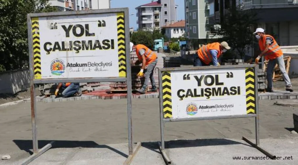 Atakum Belediyesi kentin  sokaklarını 2 milyon adet  kilitli taş parke ile kapladı