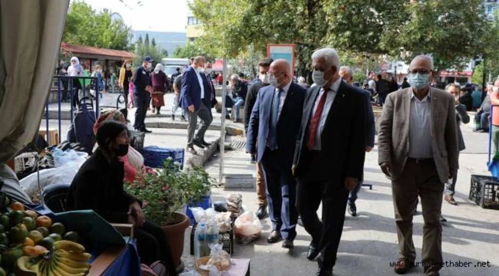 Başkan Gürün’den Pazarda Koronavirüs Denetimi 