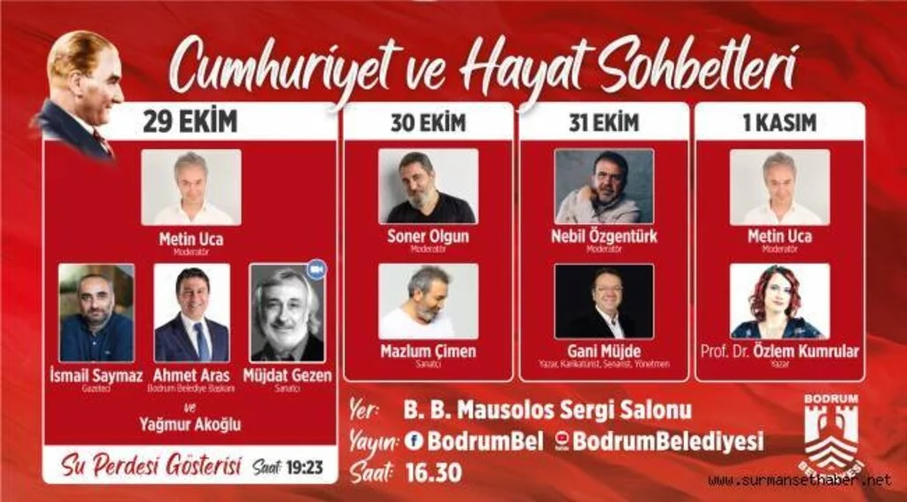 CUMHURİYET’İN 97’NCİ YILINDA BODRUM’DA "CUMHURİYET VE HAYAT SOHBETLERİ"