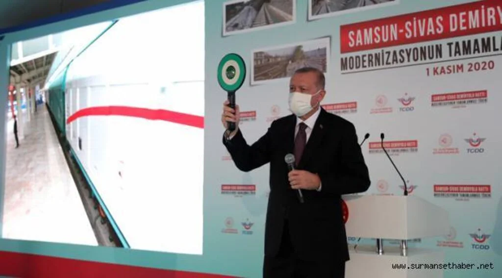 Cumhurbaşkanı Erdoğan, Samsun-Sivas Demiryolu Açılış Töreni’ne katıldı