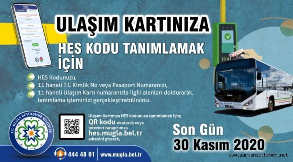 Muğla’da Toplu Ulaşımda HES Kodu Zorunlu Oluyor