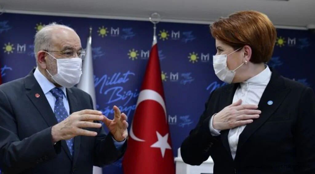 TEMEL KARAMOLLAOĞLU MERAL AKŞENER ’i ZİYARET  ETTİ