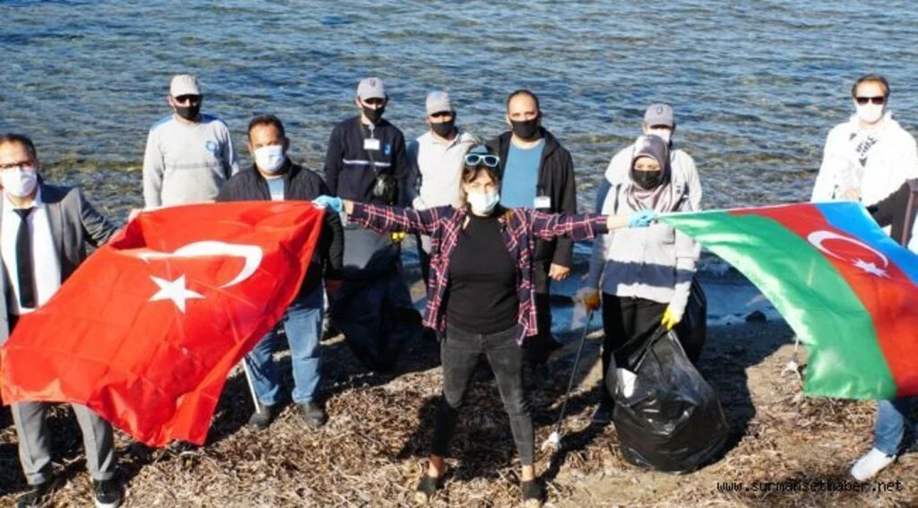 TUĞBA EKİNCİ KÜDÜR'DE BELEDİYE ÇALIŞANLARIYLA BİRLİKTE TEMİZLİK YAPTI