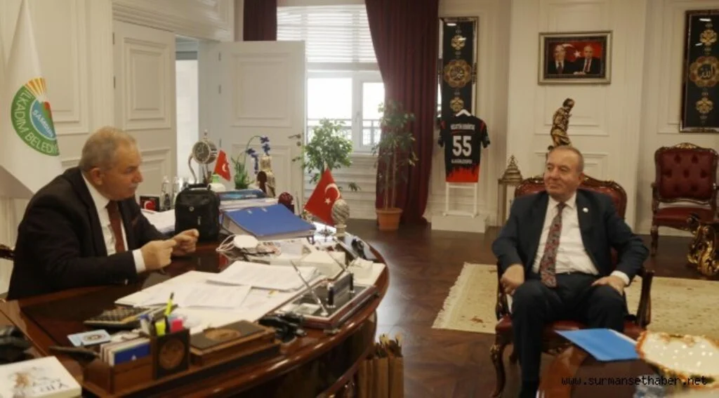 BAŞKAN DEMİRTAŞ SUNGURLU BELEDİYE BAŞKANI ŞAHİNER’İ MAKAMINDA AĞIRLADI.