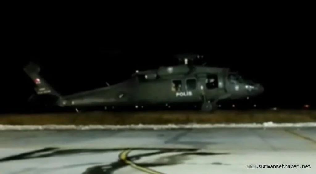 Kalp Krizi Geçiren Hastanın İmdadına Polis Helikopteri Yetişti.