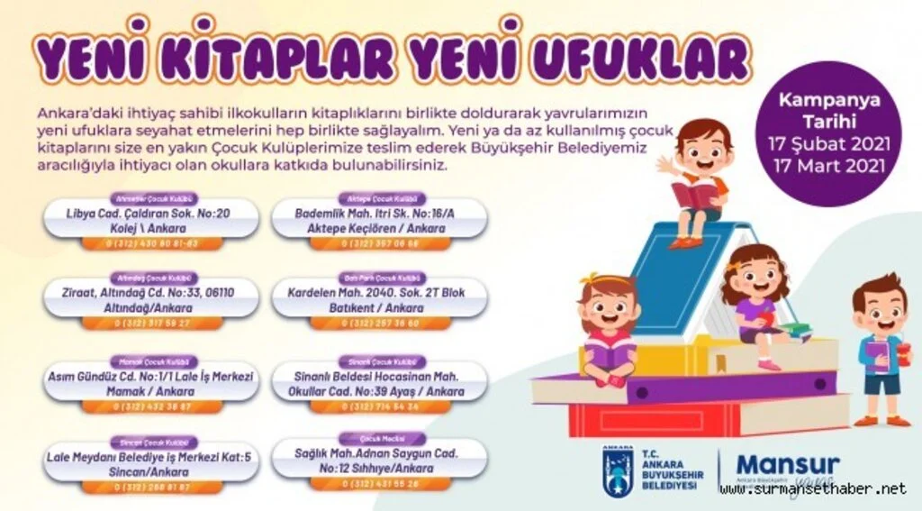 BÜYÜKŞEHİR’DEN ÇOCUKLAR İÇİN KİTAP KAMPANYASI 