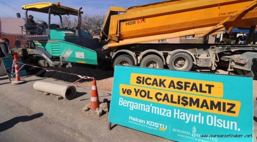  Bergama'da asfalt sevinci 