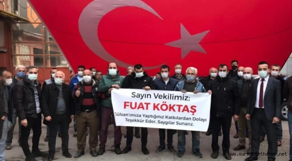 Gülsan Sanayi Esnafı'ndan Milletvekili Fuat Köktaş'a teşekkür 