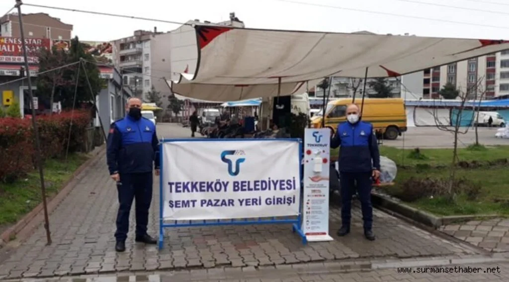 Tekkeköy Pazarlarında Koronavirüs Önlemleri!