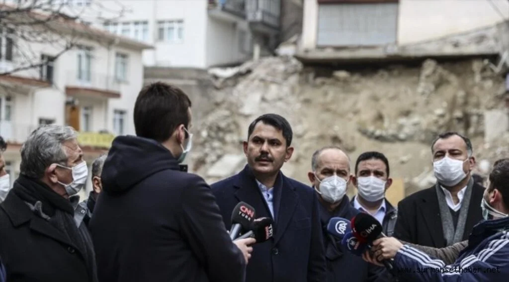 Bakan Kurum: Açelya Apartmanı ve etrafındaki apartmanlar şu an için risk altında