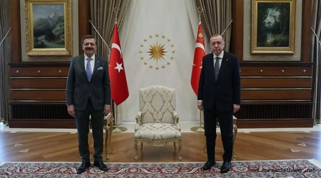 Cumhurbaşkanı Erdoğan, TOBB Başkanı Hisarcıklıoğlu'nu kabul etti