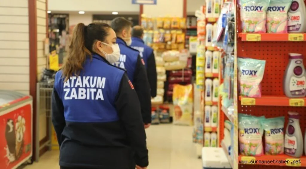 Atakum Zabıtası’ndan ‘tam kapanma’ denetimi 