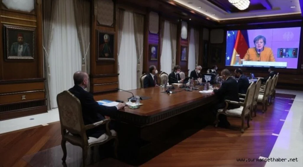 Cumhurbaşkanı Erdoğan, Almanya Başbakanı Merkel ile görüştü