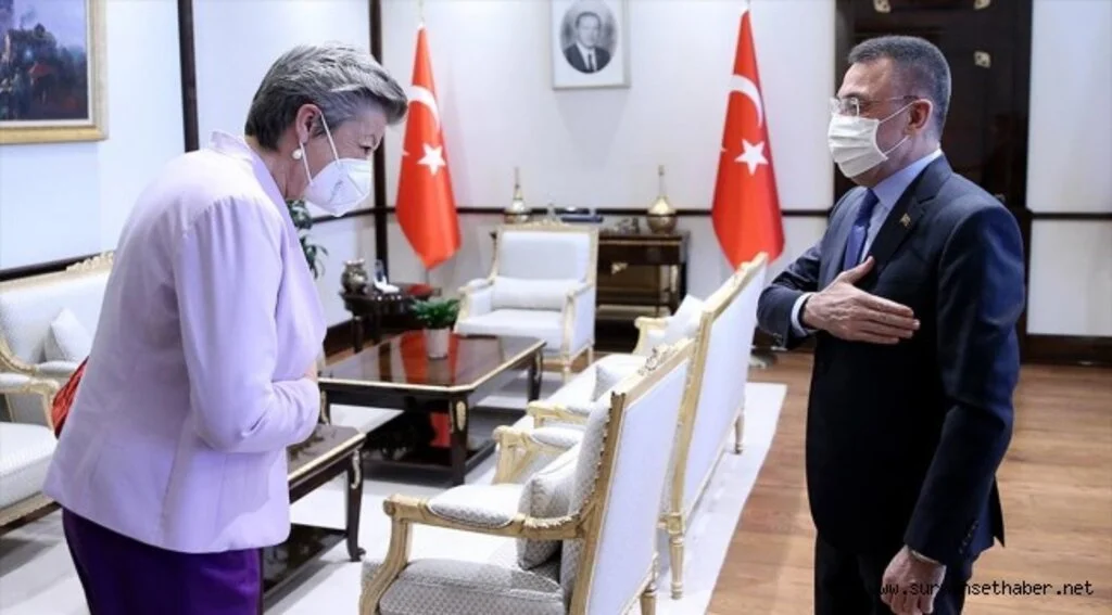 Cumhurbaşkanı Yardımcısı Oktay, AB İçişleri Komiseri Johansson'ı kabul etti