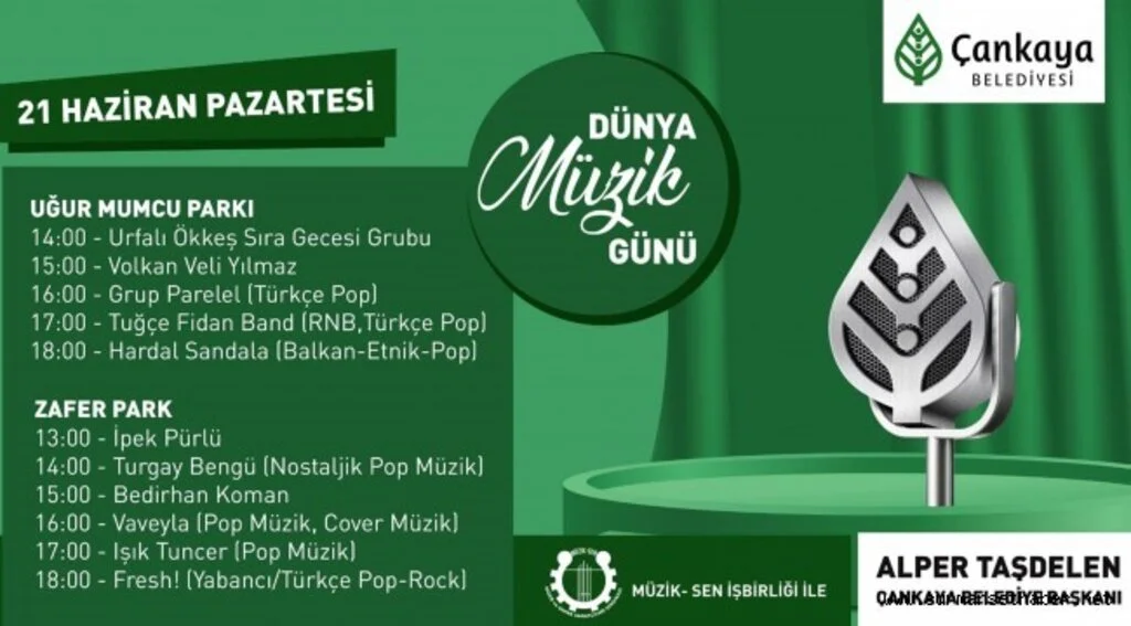 ÇANKAYA DÜNYA MÜZİK GÜNÜNDE DE SANATÇILARLA