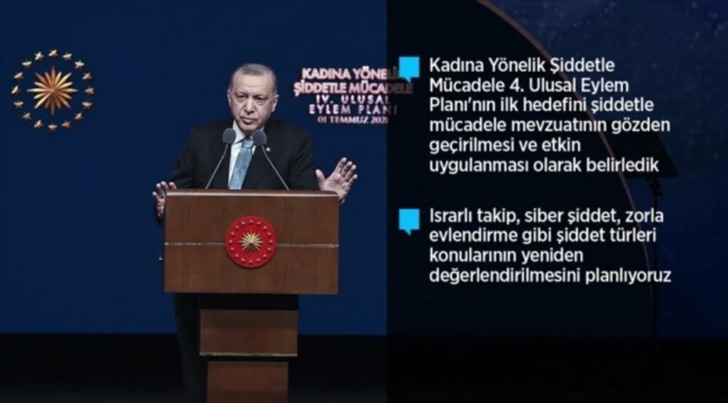 Cumhurbaşkanı Erdoğan: Dün kadına yönelik şiddetle nasıl mücadele ediyorsak bugün de yarın da mücadeleyi sürdüreceğiz