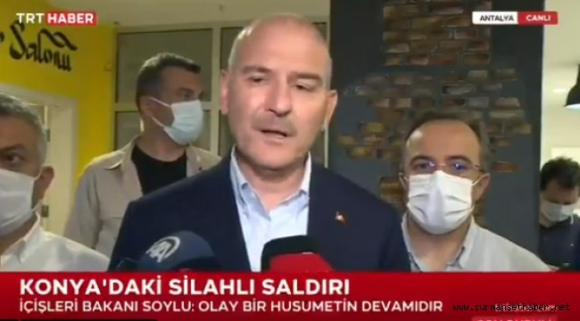 İçişleri Bakanı Soylu: Konya'daki olay Kürt-Türk meselesi değil 11 yıllık bir husumet