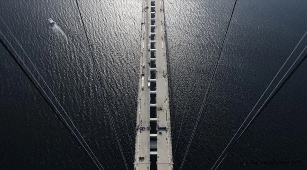 1915 Çanakkale Köprüsü 318 metre yükseklikten görüntülendi