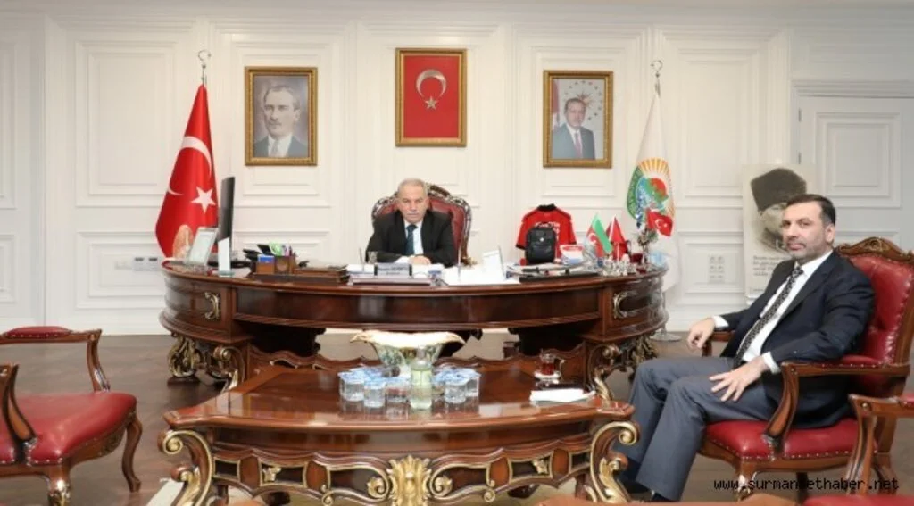 BAŞKAN DEMİRTAŞ,KAVAK BELEDİYE BAŞKANI İBRAHİM SARICAOĞLU’NU MAKAMINDA AĞIRLADI