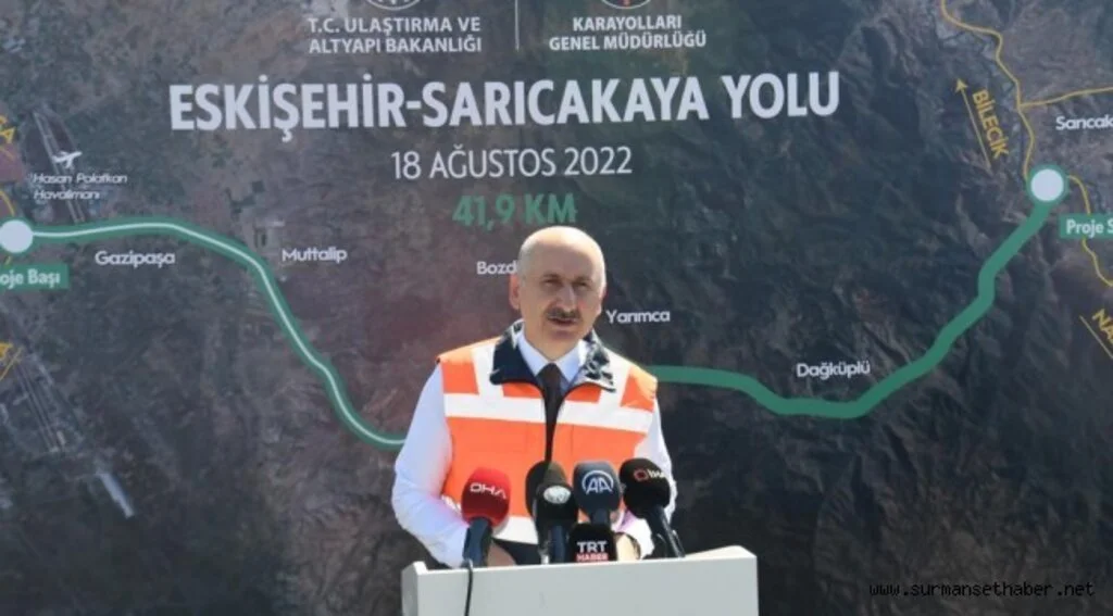 ULAŞTIRMA VE ALTYAPI BAKANI KARAİSMAİLOĞLU: ESKİŞEHİR-SARICAKAYA YOLU’NU 2023’TE HİZMETE AÇACAĞIZ