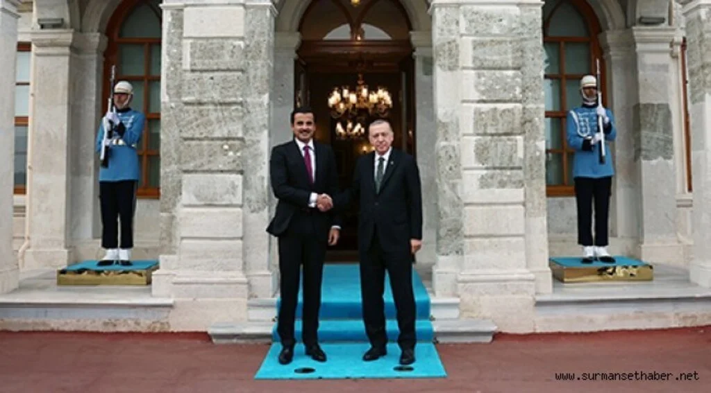 Cumhurbaşkanı Erdoğan, Katar Emiri Şeyh Temim ile bir araya geldi