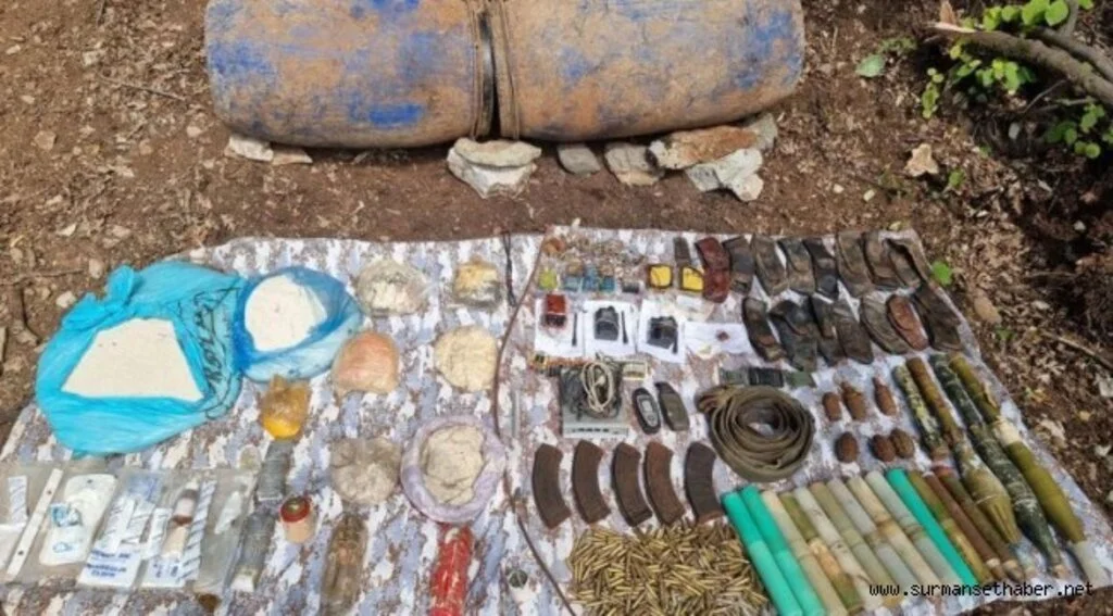 PKK Terör Örgütüne Ait Çok Miktarda Patlayıcı Madde İle Mühimmat Ele Geçirildi