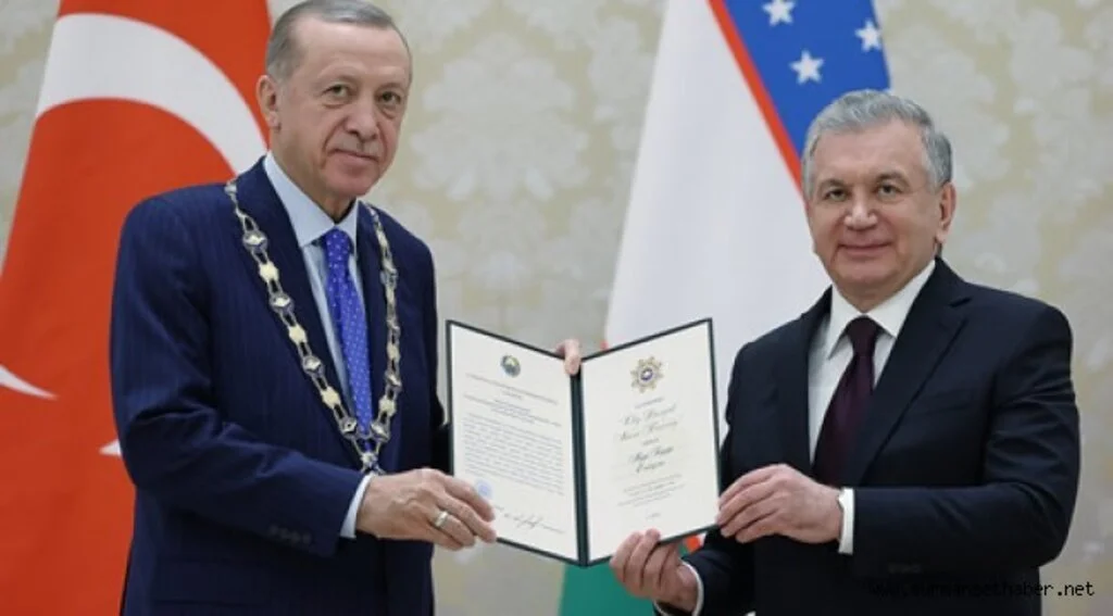 Cumhurbaşkanı Erdoğan’a Özbekistan’da Yüksek Düzeyli İmam Buhari Nişanı takdim edildi