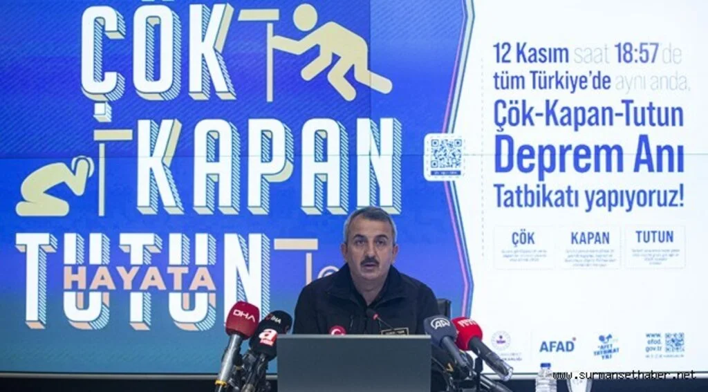Ülke Genelinde Yapılacak 'Deprem Anı Çök-Kapan-Tutun' Tatbikatının Detayları Açıklandı