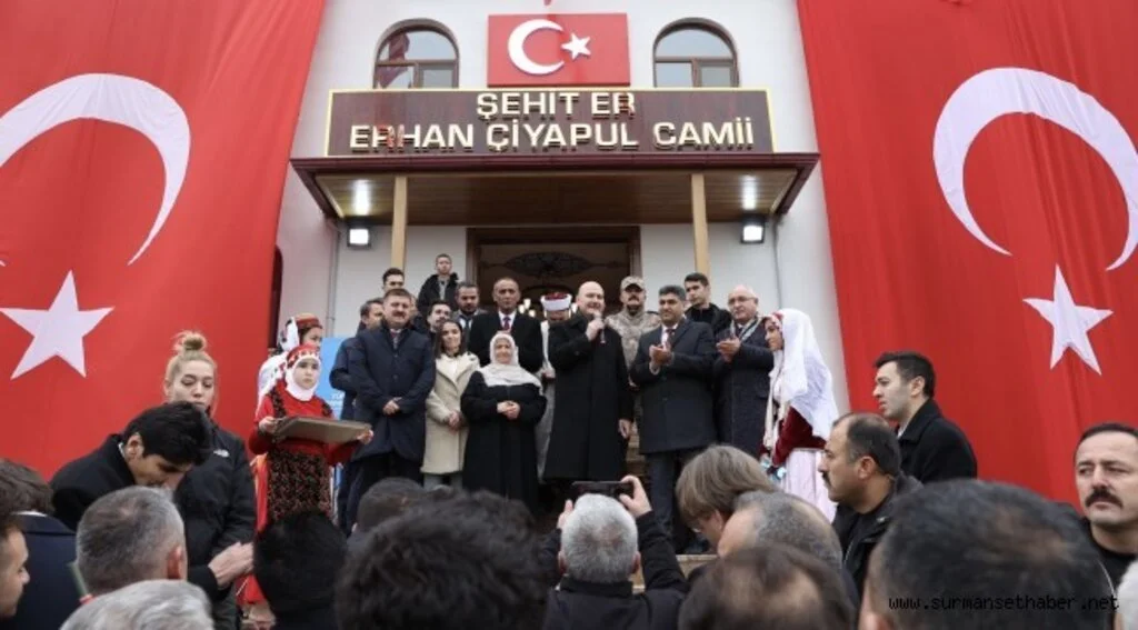 Bakan Soylu, Iğdır’da şehit asker adına yaptırılan cami ve Kur’an kursunun açılışını yaptı