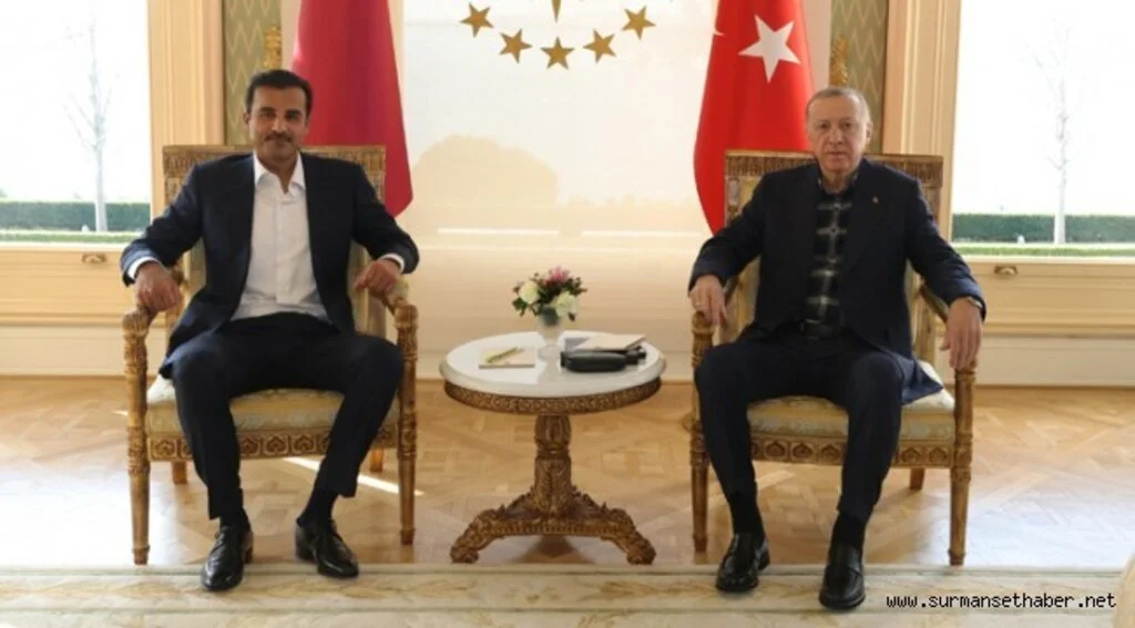 Cumhurbaşkanı Erdoğan, Katar Emiri Şeyh Temim ile bir araya geldi